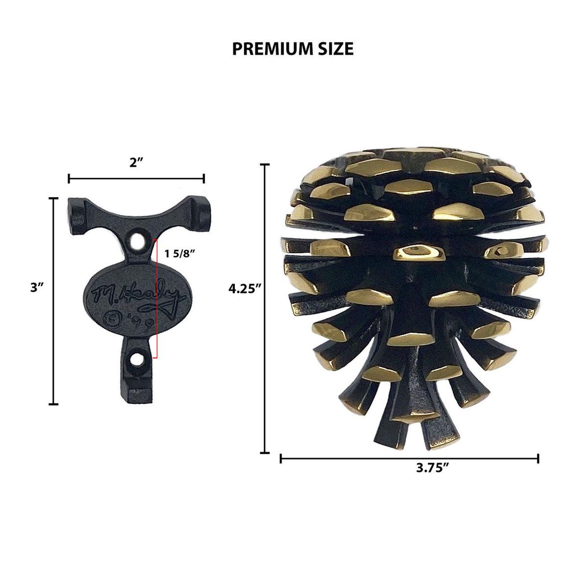 Michael Healy Unique Door Knockers Brass Door Knocker 4-in Polished Finish - Easy Installation