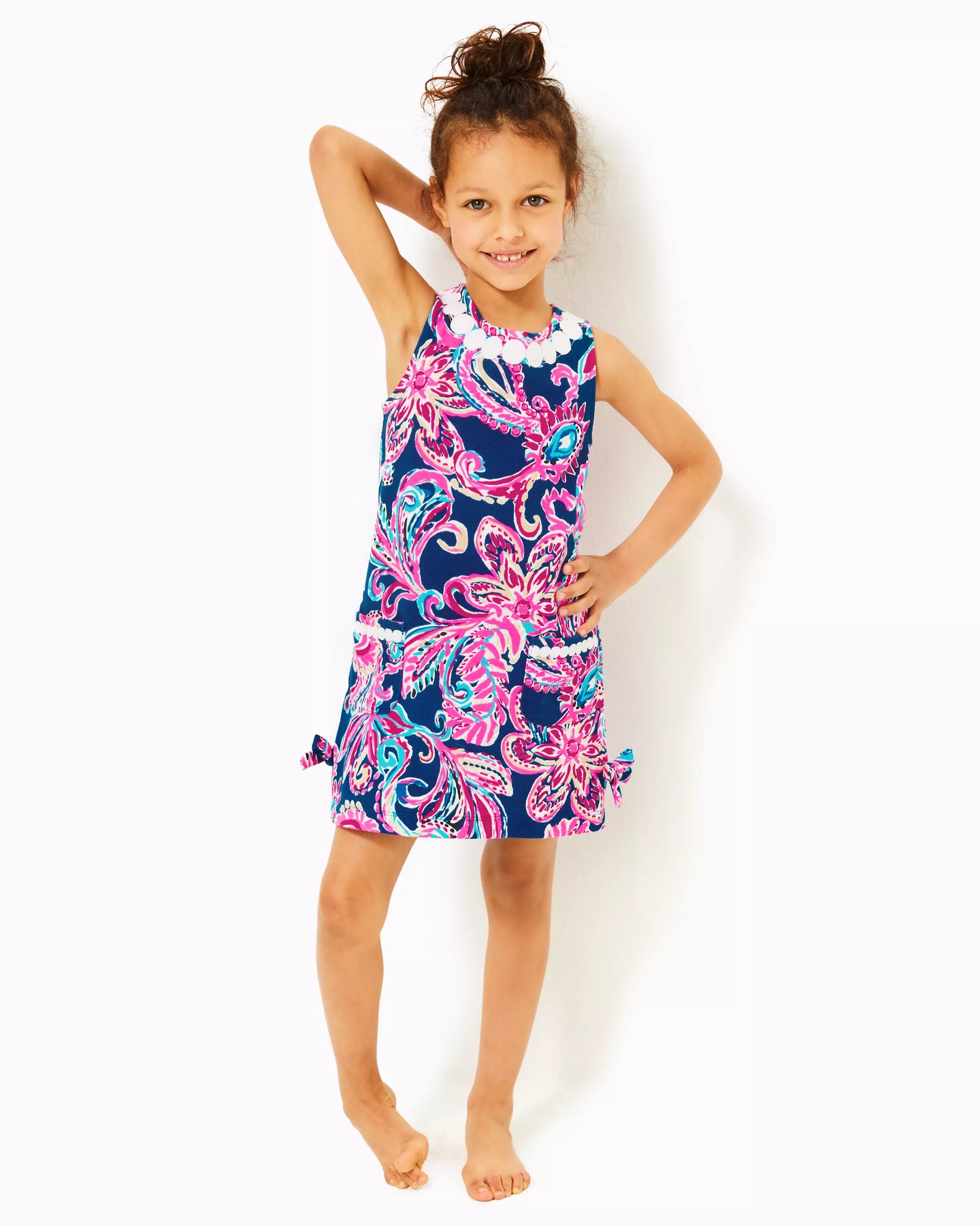 Lilly Pulitzer Girls Little Lilly Knit Shift Dress Multi Flitting Abou Fenwick Float-ors Lilly Pulitzer Girls Little Lilly Knit Shift Dress Multi Flitting Abou Fenwick Float-ors