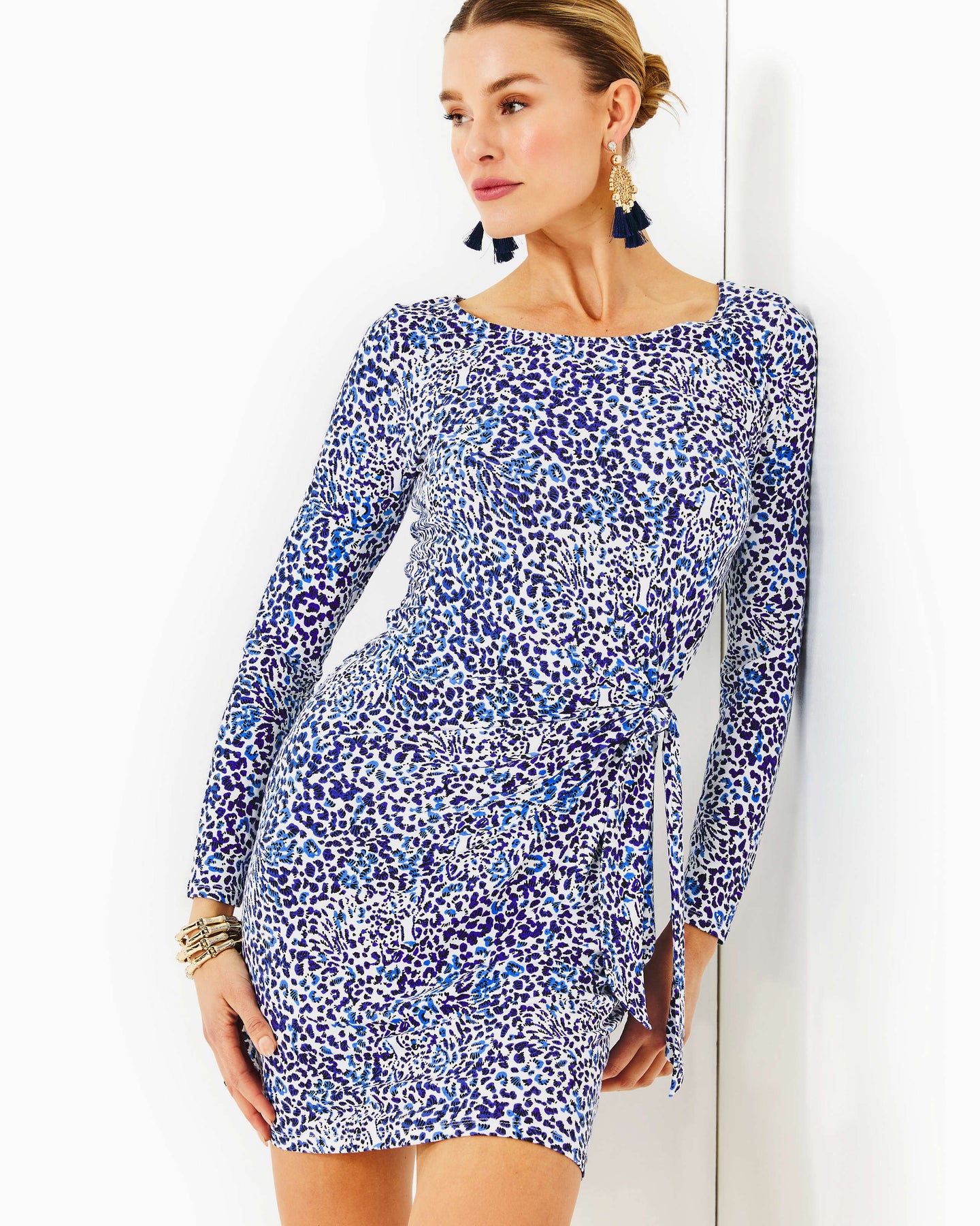 FINAL SALE - Lilly Pulitzer BRYSON LONG SLEEVE DRESS RESORT WHITE TWIS Fenwick Float-ors FINAL SALE - Lilly Pulitzer BRYSON LONG SLEEVE DRESS RESORT WHITE TWIS Fenwick Float-ors