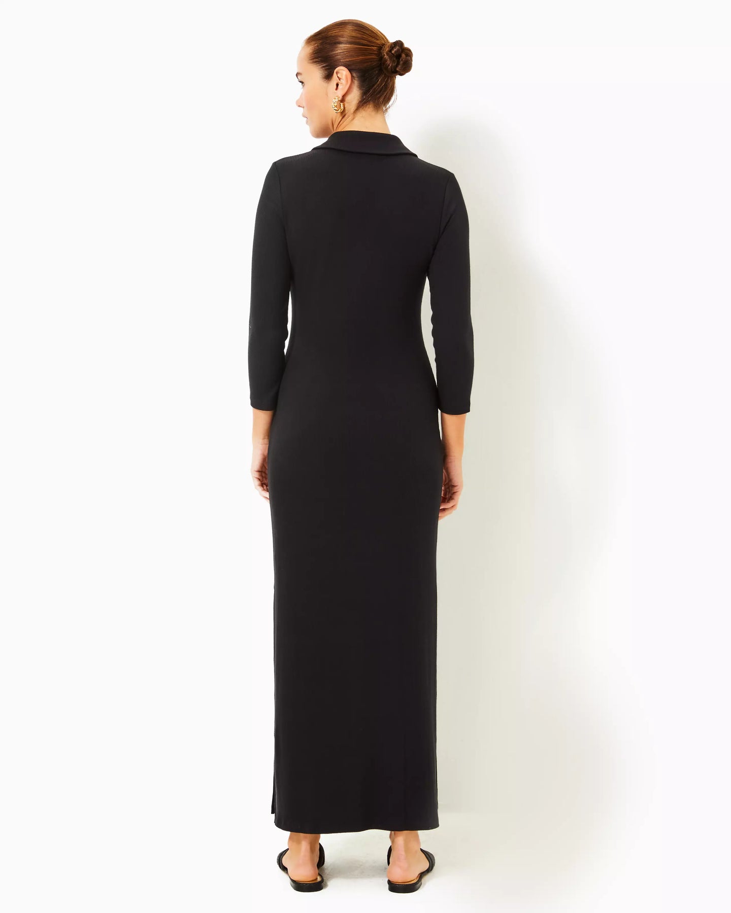 Lilly Pulitzer Ollie 3/4 Sleeve Maxi Polo Noir – Fenwick Float-ors Lilly Pulitzer Ollie 3/4 Sleeve Maxi Polo Noir – Fenwick Float-ors