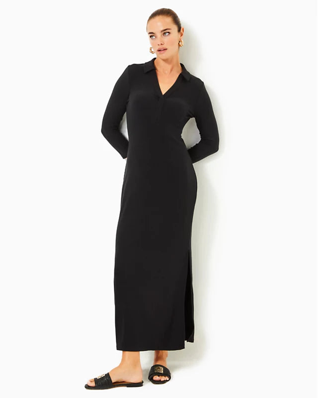 Lilly Pulitzer Ollie 3/4 Sleeve Maxi Polo Noir – Fenwick Float-ors
