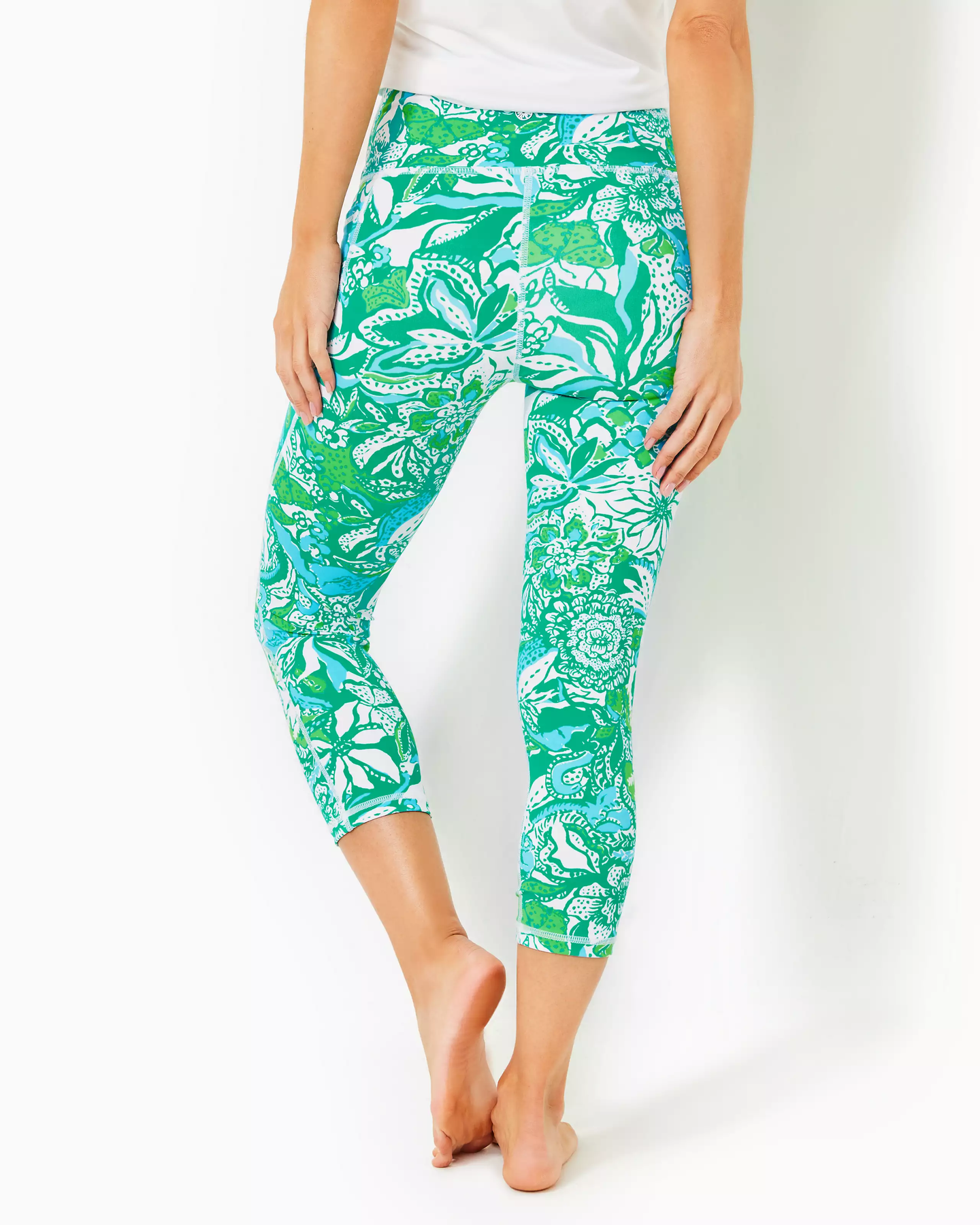 Lilly Pulitzer UPF 50+ Luxletic 21 South Beach High Rise Crop