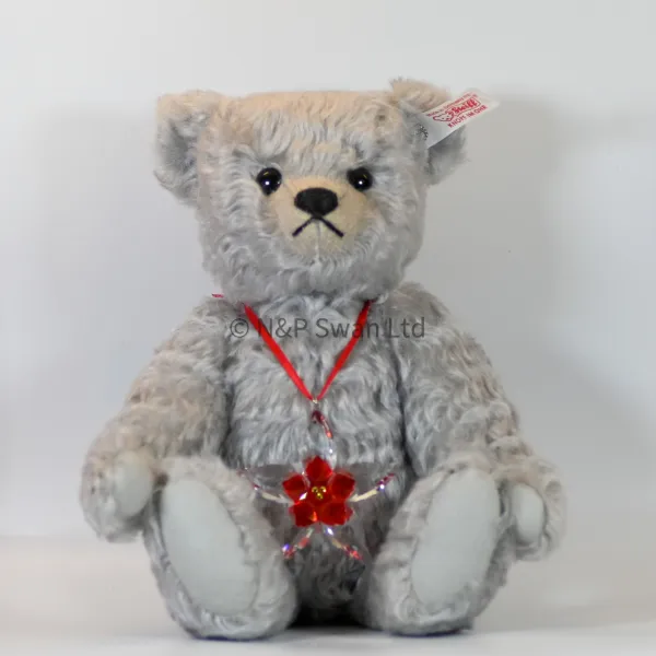 FINAL SALE - Retired Swarovski Crystal X Steiff Poinsettia Teddy