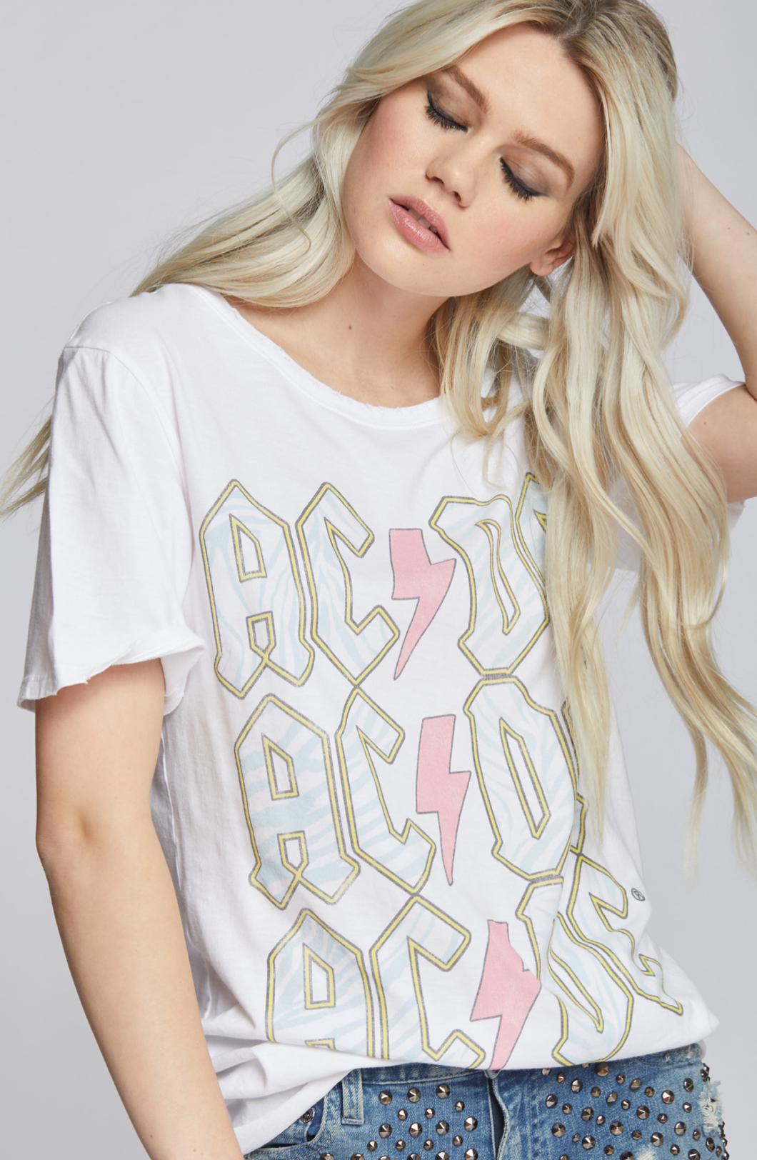FINAL SALE - Ac/dc Pink Bolt Band Tees – Fenwick Float-ors