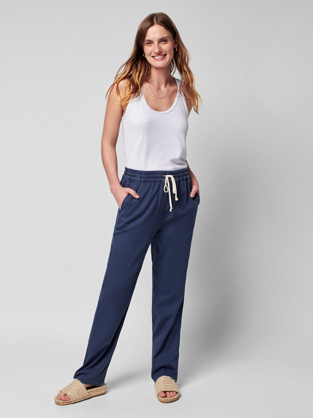 FINAL SALE - Faherty Essential Pant in Navy – Fenwick Float-ors